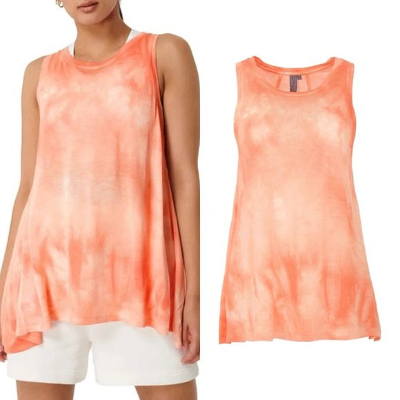Sweaty Betty Easy Peasy Tank Top Nectarine Orange Tie Dye Size L - Picture 1 of 12
